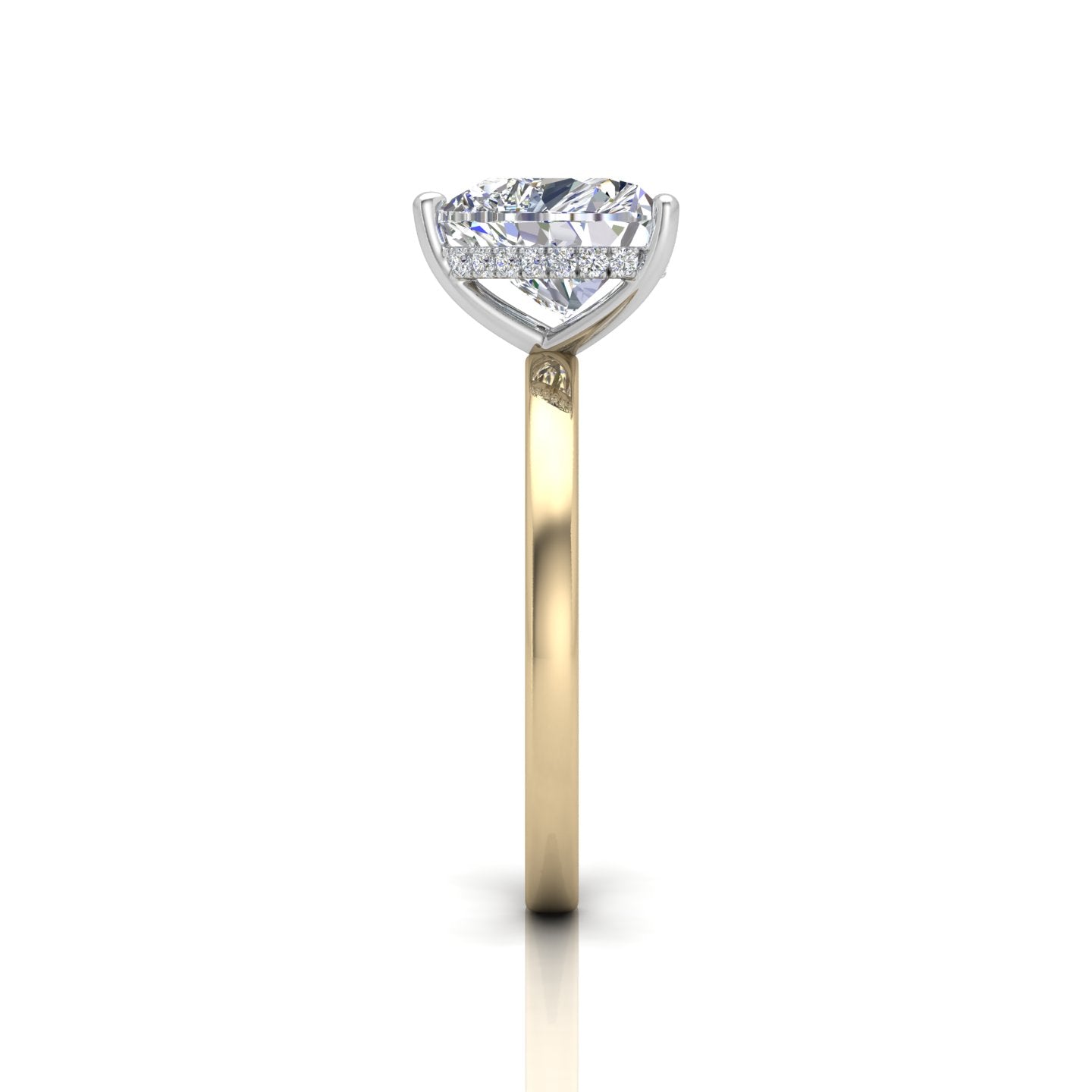 F/VS 4.20Ct Heart Diamond Hidden Halo Engagement Ring