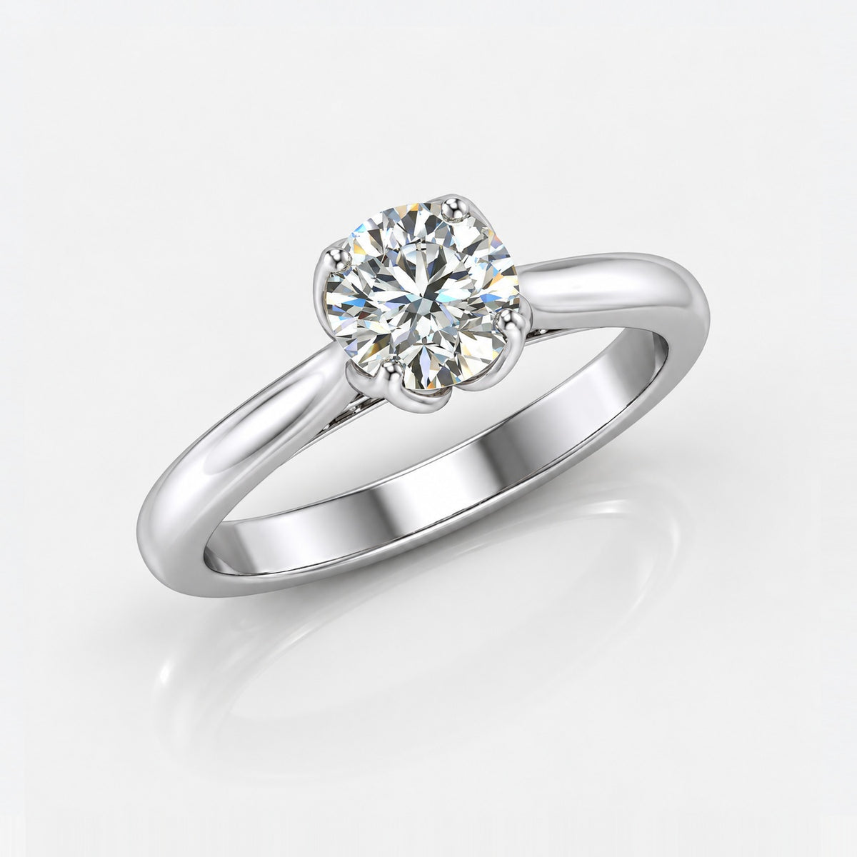 IGI Certified 2.00Ct Classic Four Prong Solitaire Engagement Ring in Gold & Platinum