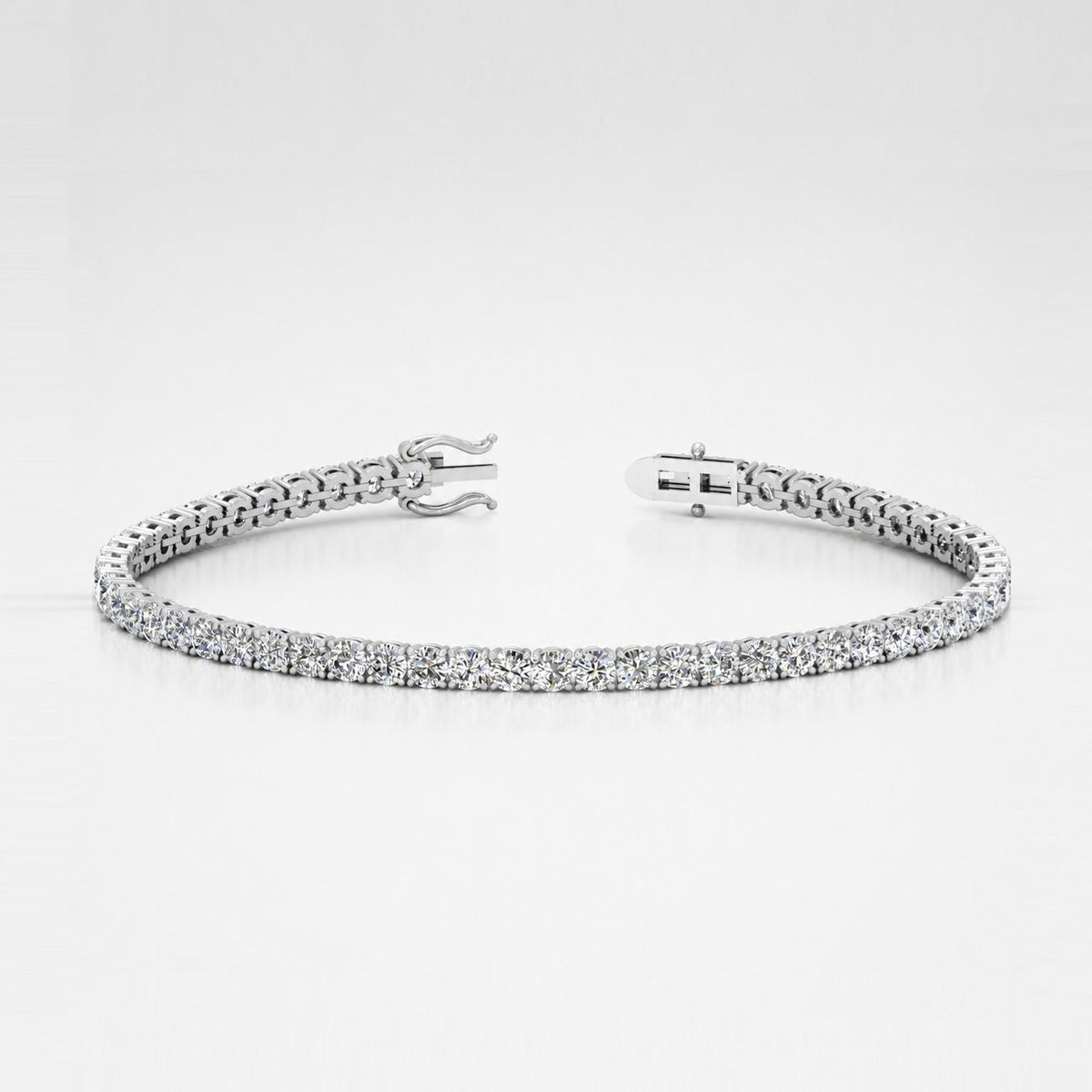 11.89ct Round Diamond Tennis Bracelet - Platinum