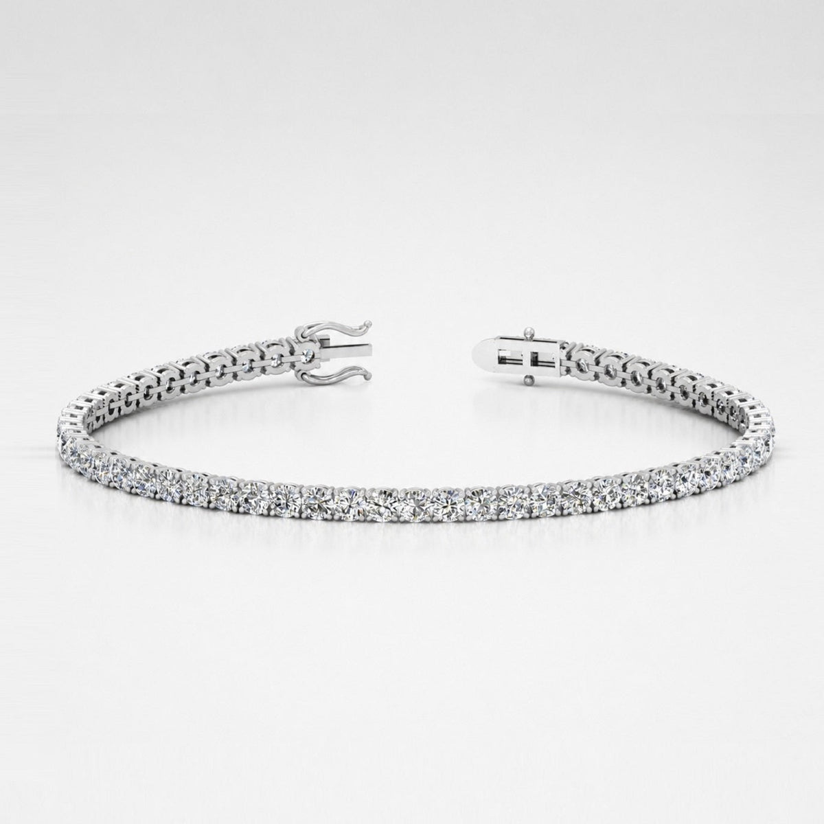 6.00ct Round Diamond Tennis Bracelet - Platinum