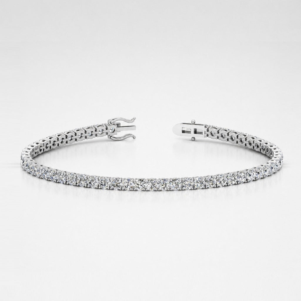 6.00ct Round Diamond Tennis Bracelet - Platinum