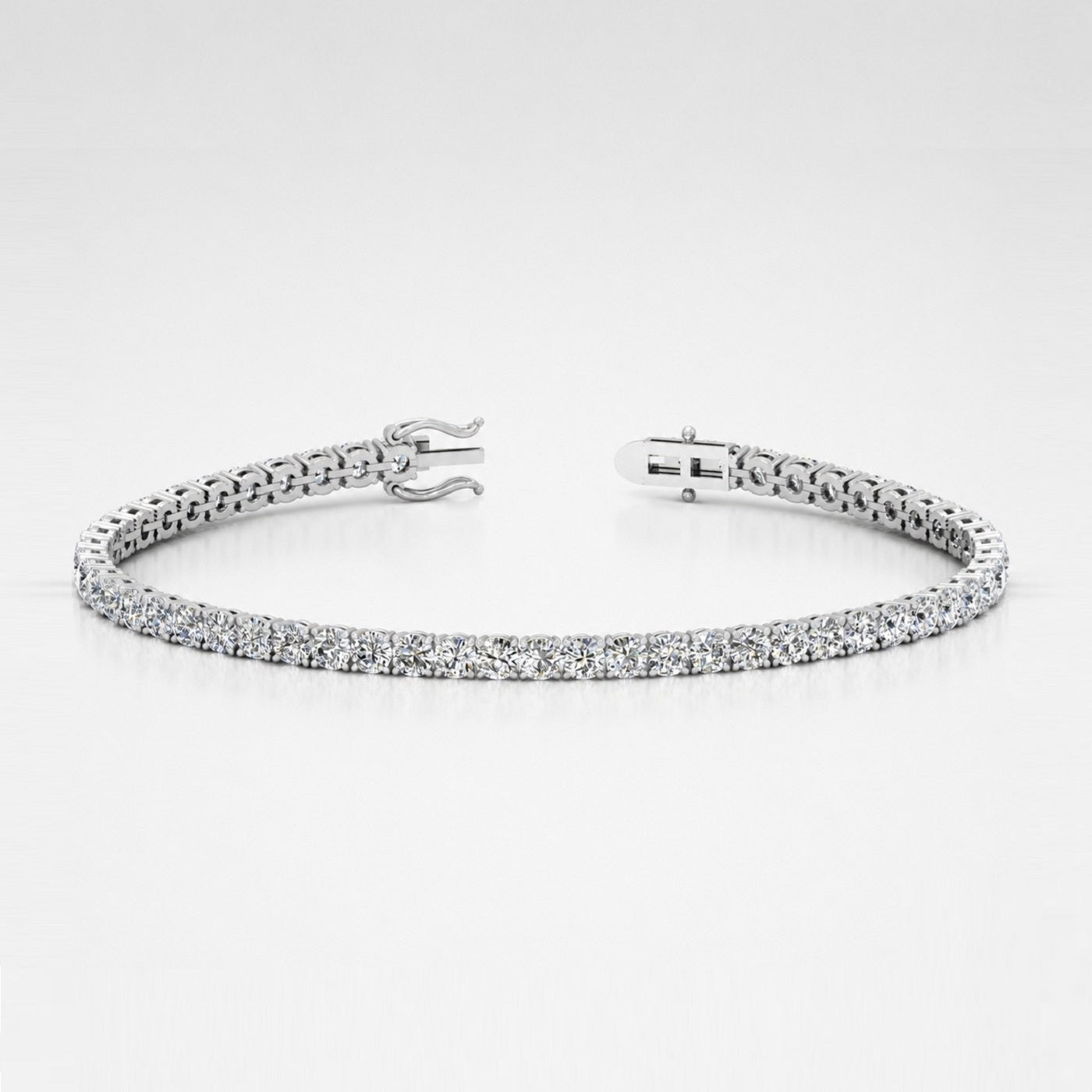 5.00Ct 100% Natural Round Diamond Tennis Bracelet in White / Yellow Gold