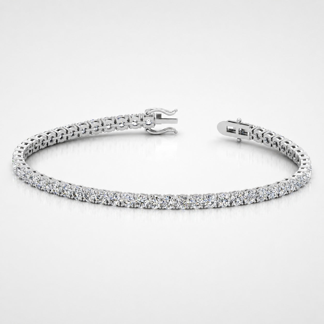 Statement Round Diamond Tennis Bracelet (6.00ct TW) in 9k Gold