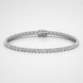 6.00ct Round Diamond Tennis Bracelet - 9k Gold (Angle View 7)