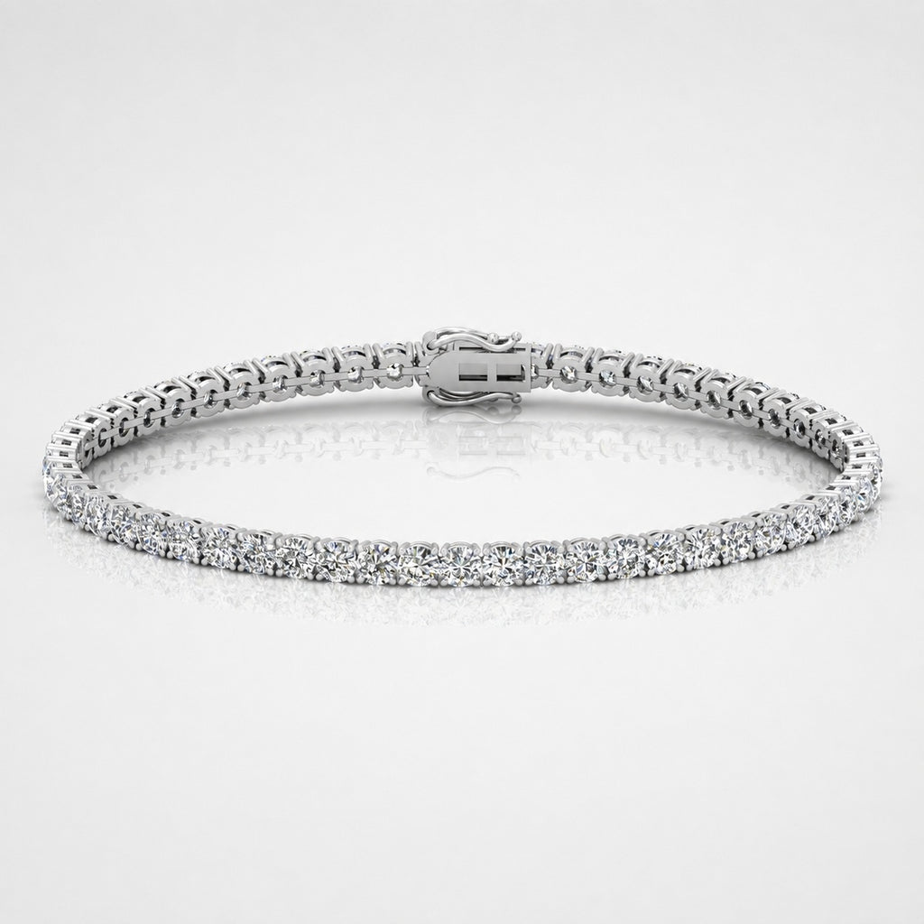 Statement Round Diamond Tennis Bracelet (6.00ct TW) in 9k Gold