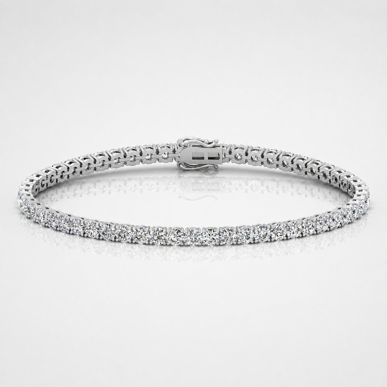 Statement Round Diamond Tennis Bracelet (6.00ct TW) in 9k Gold