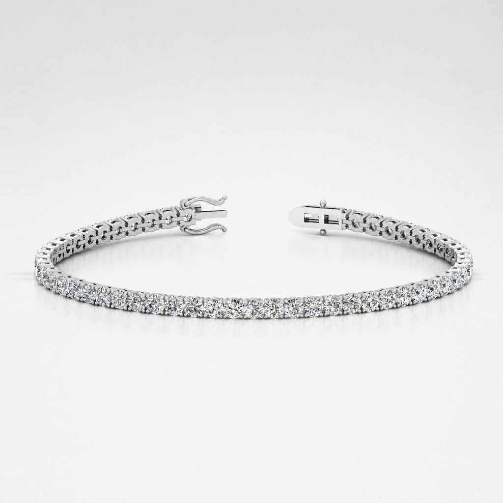 Round Diamond Tennis Bracelet (3.00–40.00ct TW) in Platinum