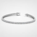 Natural 5.00 Carat Round Diamond 4-Prong Tennis Bracelet Gold & Platinum