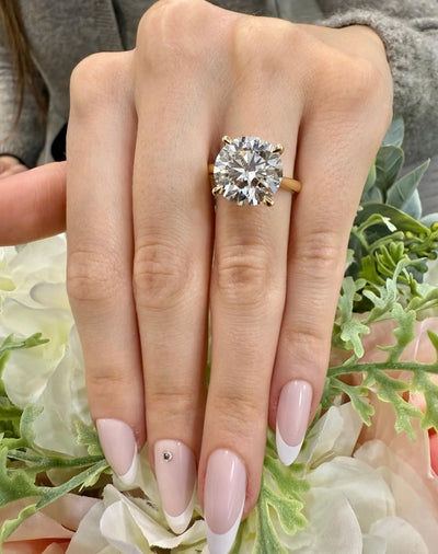 Clearance – 6.00Ct Round Lab Grown Diamond Solitaire Engagement Ring | IGI Certified