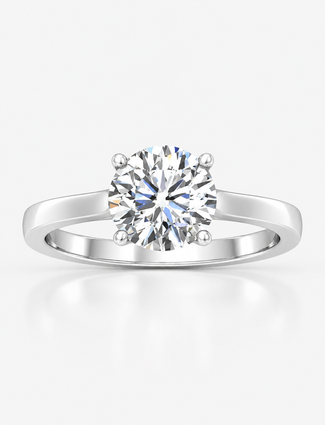 IGI Certified 2.00 Carat E/VS Round Solitaire Engagement Ring in Gold & Platinum