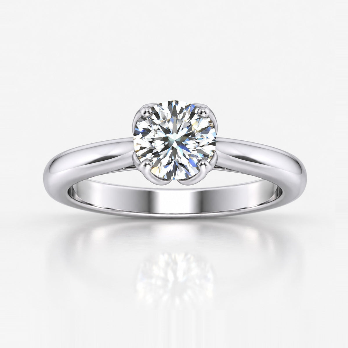 IGI Certified 2.00Ct Classic Four Prong Solitaire Engagement Ring in Gold & Platinum