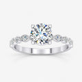 IGI Certified Lab Grown Solitaire Engagement Ring with Alternating Marquise & Round Diamond Accents in Gold & Platinum – 1–5Ct