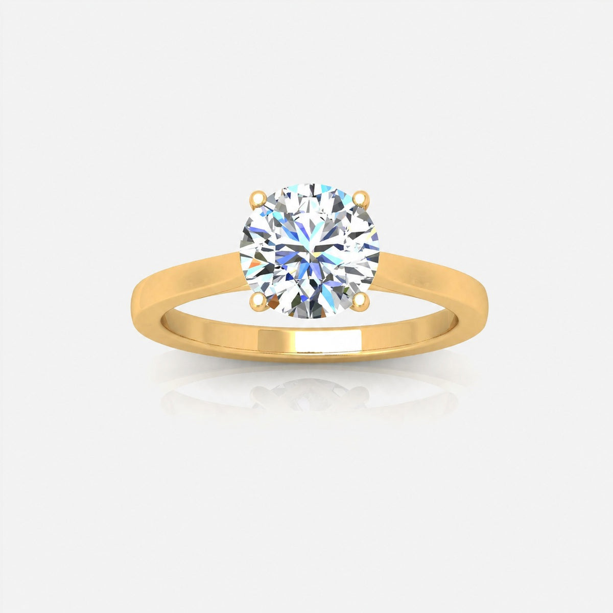 IGI Certified 2.00 Carat E/VS Round Solitaire Engagement Ring in Gold & Platinum