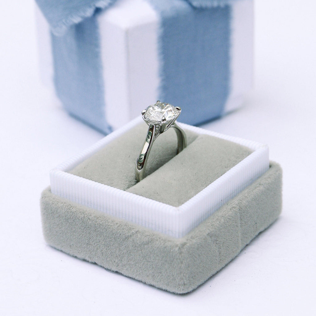 Last Piece ! IGI Certified 5.00Ct Huge Lab Grown Round Diamond Solitaire Engagement Ring in Platinum