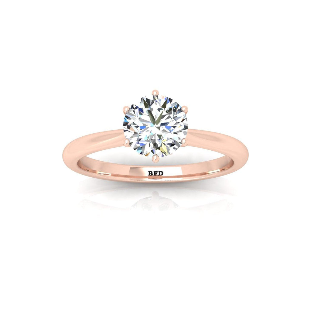 Certified Round Diamond Solitaire Engagement Ring - E/VS 1.00 Carat