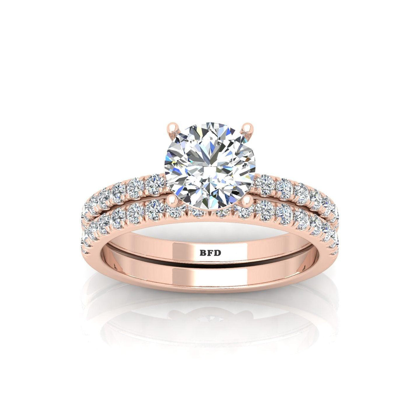 IGI Certified VS Quality 2.50ct-3.50Ct Round Diamond Bridal Set Engagement Ring