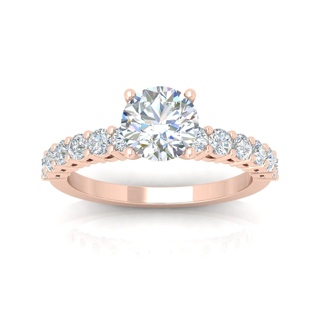 Round Diamond Designer Engagement Ring in Gold / Platinum 1.50Ct