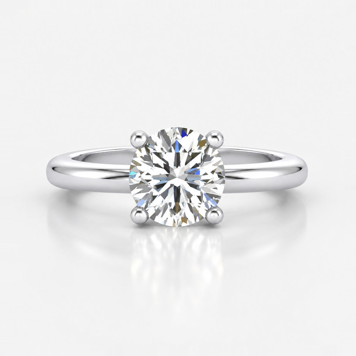 IGI Certified 2.00Ct Classic Four Prong Solitaire Engagement Ring in Gold & Platinum