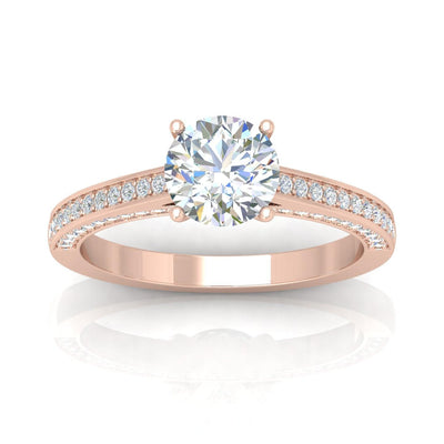 Certified Round Diamond Engagement Ring 2.00Carat E/VS