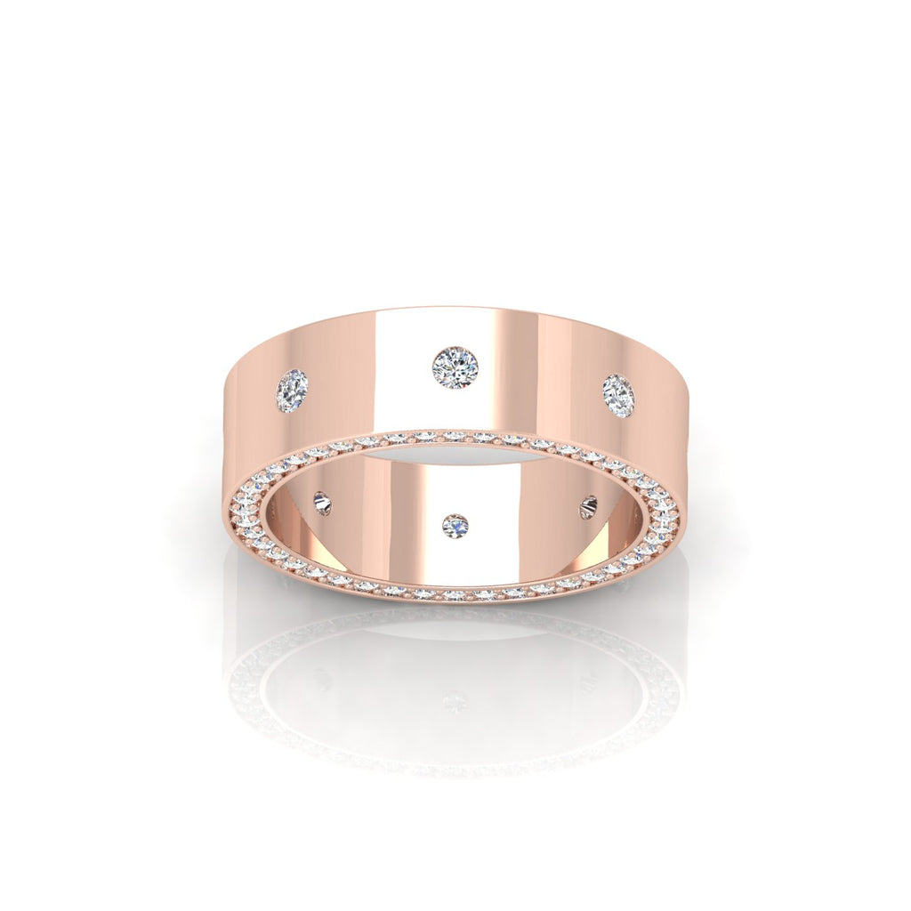 D/VVS 1.50CT Lab Grown Round Diamond Men’s Wedding Ring