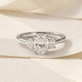 IGI Certified Oval Lab Grown Diamond Three Stone Engagement Ring - E/VS