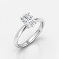 IGI Certified Oval Diamond 2.00Ct Solitaire Engagement Ring in Gold & Platinum
