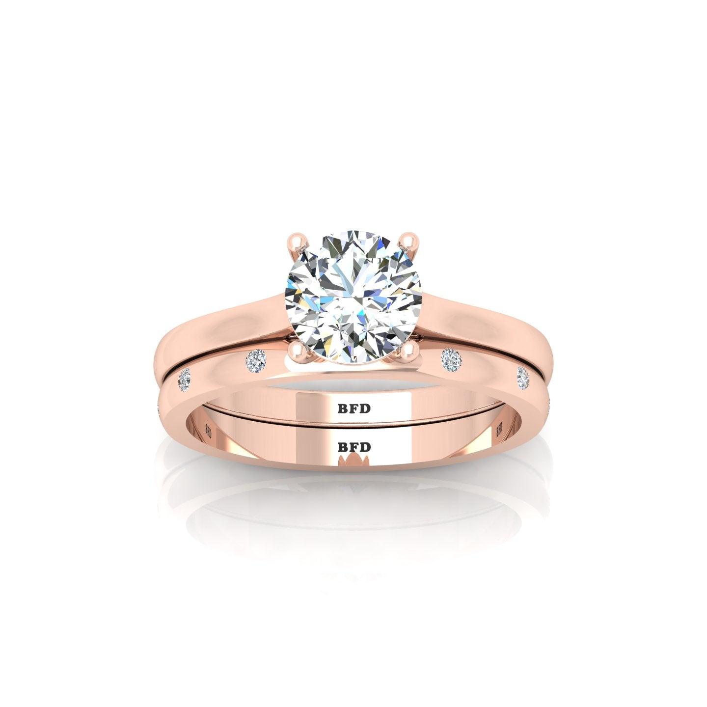 Certified Classic Round Diamond Solitaire Engagement Ring With Band 1.20ct E/VS