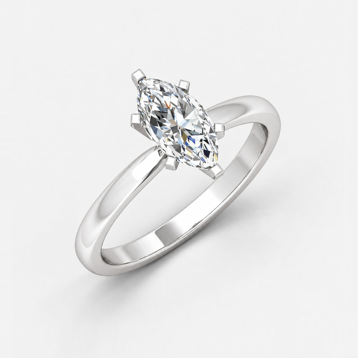 Marquise Diamond 2.00Ct IGI Certified Solitaire Engagement Ring in Gold & Platinum