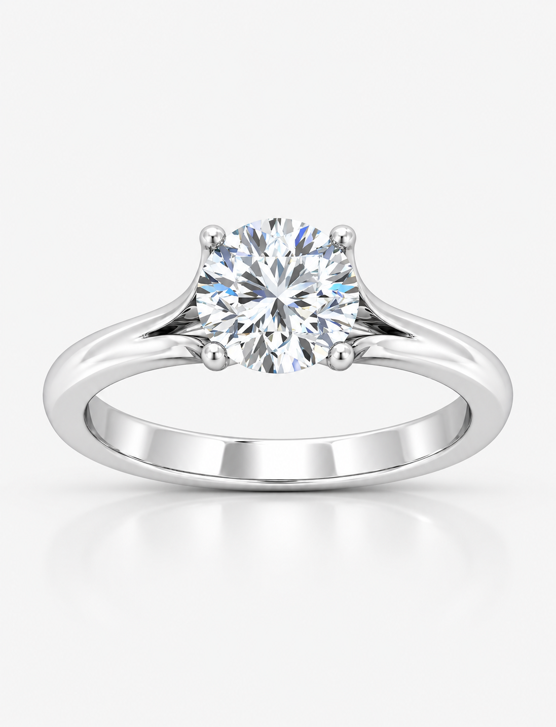 IGI Certified 2.00 Carat E/VS Round Solitaire Claw Set Engagement Ring in Gold & Platinum