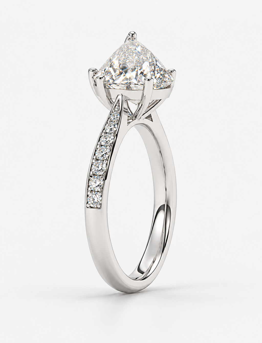 Pear Diamond Engagement Ring Platinum Labgrown 3.25 Ct Solitaire