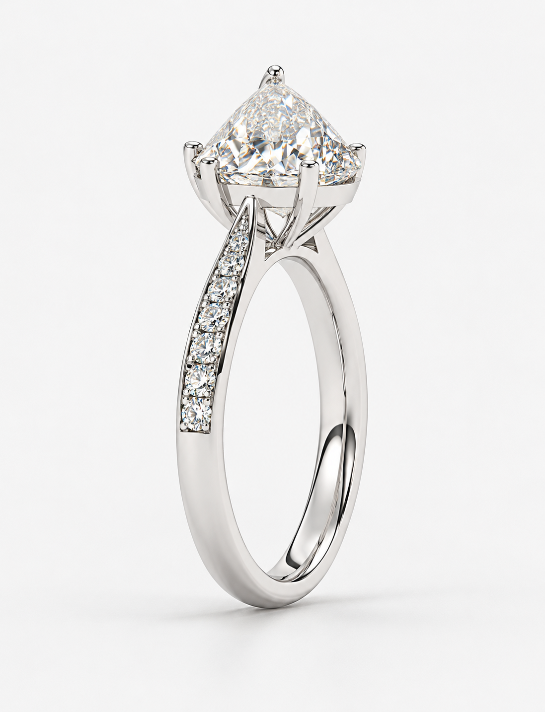 Pear Diamond Engagement Ring Platinum Labgrown 3.25 Ct Solitaire