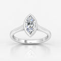 Marquise Diamond Bezel Set 2.00Ct IGI Certified Solitaire Engagement Ring in Gold & Platinum
