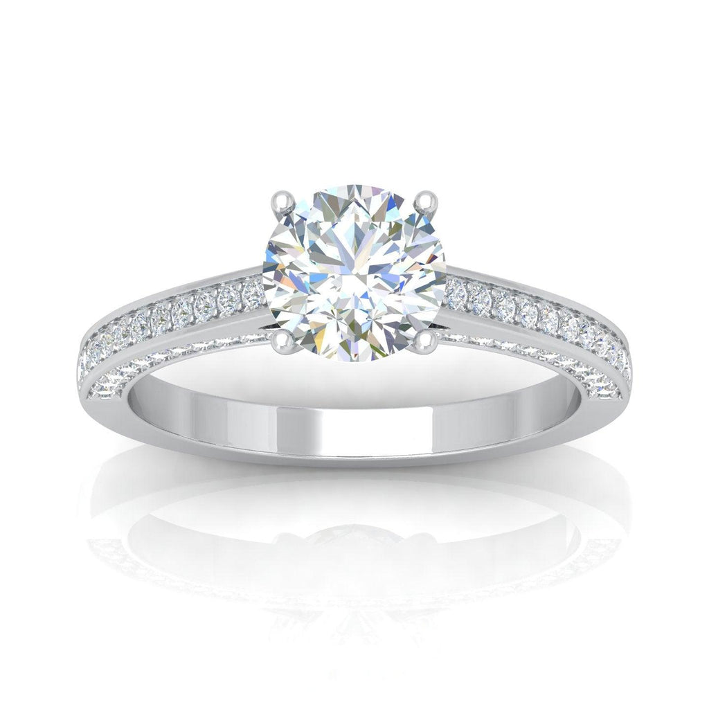 Certified Round Diamond Engagement Ring 2.00Carat E/VS