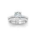 Certified Classic Round Diamond Solitaire Engagement Ring With Band 1.20ct E/VS
