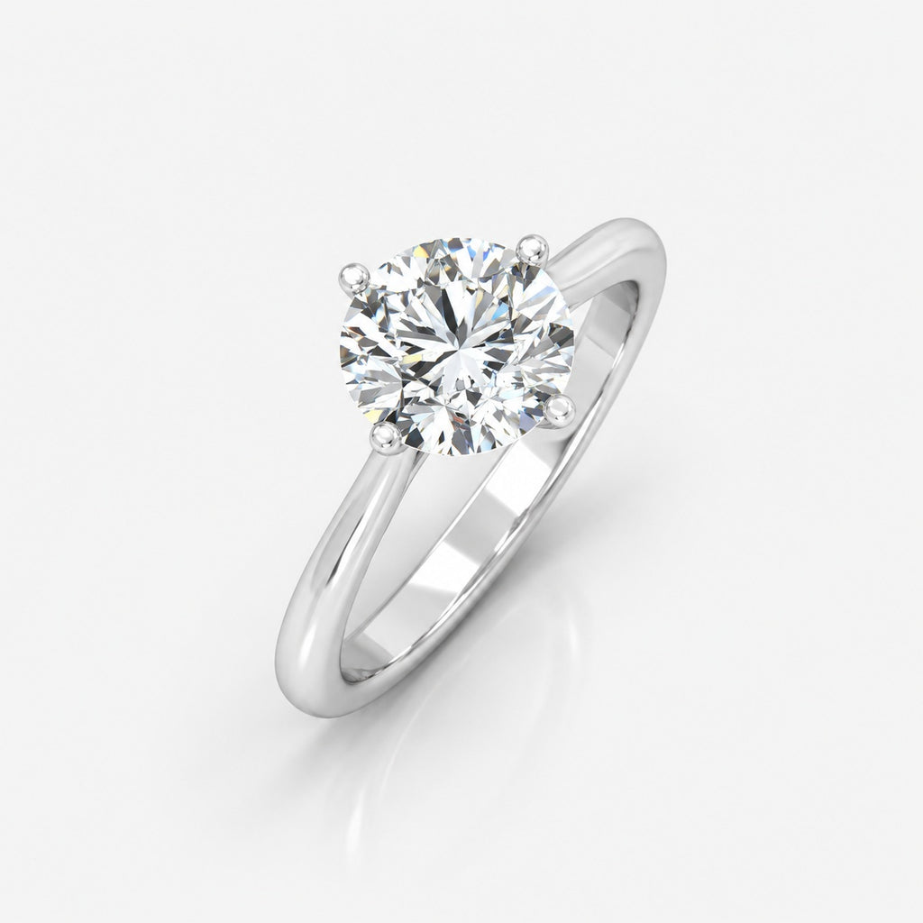 IGI Certified 1.00 Carat E/VS Round Solitaire Claw Set Engagement Ring in Gold & Platinum