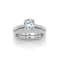 Certified Round Diamond Solitaire Engagement Ring With Curved Matching Band 1.50Carat E/VS