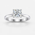 IGI Certified Classic Claw Setting Cushion Diamond Solitaire Engagement Ring in Gold & Platinum