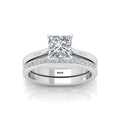 Certified Princess Diamond Bridal Set Engagement Ring