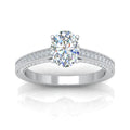Certified Oval Diamond Engagement Ring 2.00Carat E/VS