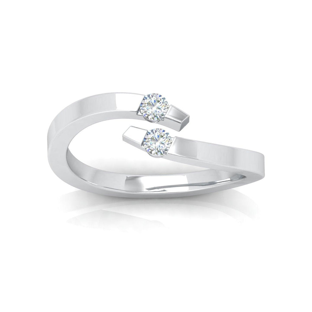 0.20 Carat D/VVS Round Diamond Solitaire Engagement Ring - amadadiamonds