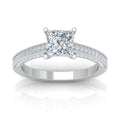 Certified Princess Diamond Engagement Ring 2.00Carat E/VS
