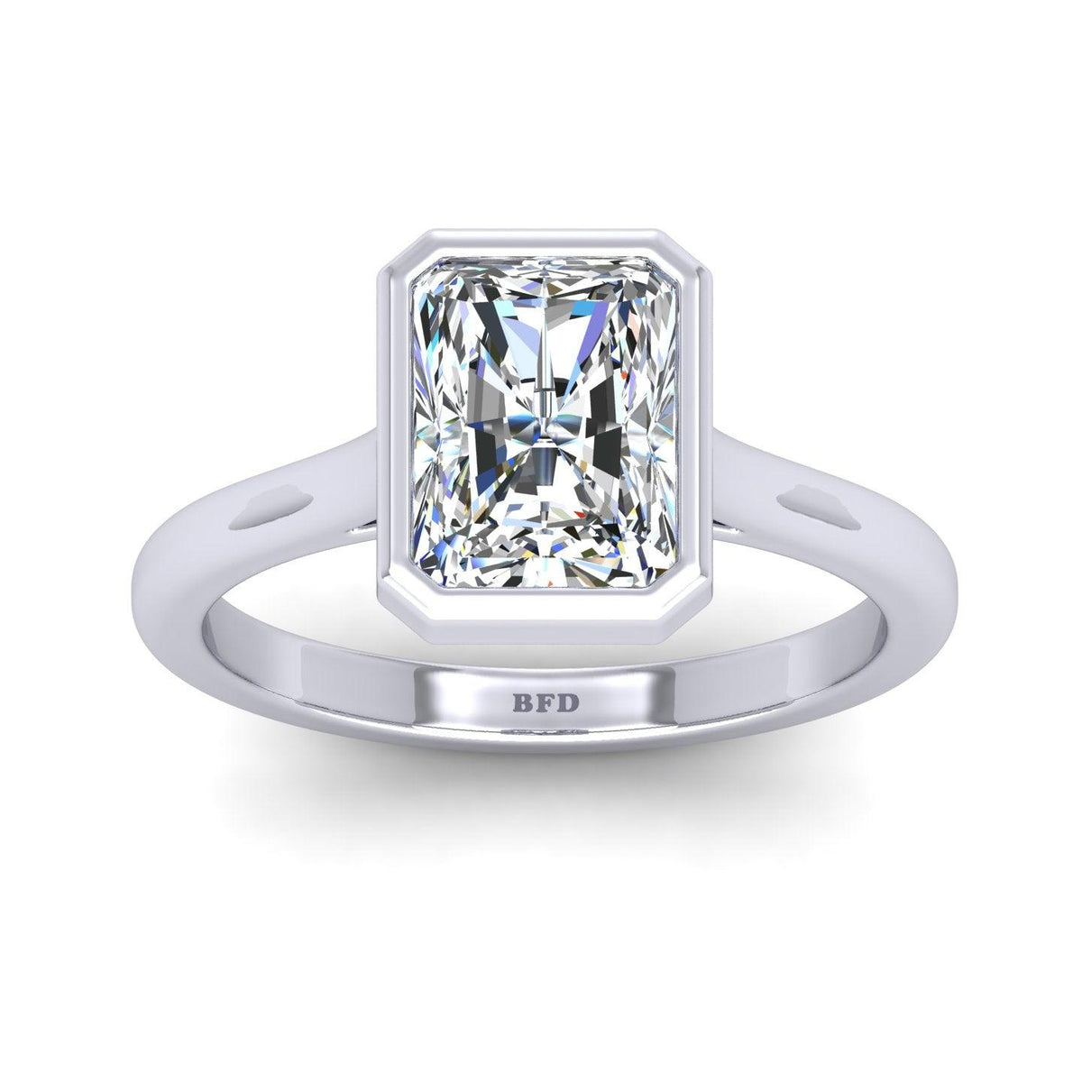 IGI Certified Radiant Diamond Solitaire Engagement Ring Platinum 1.00Ct-7.00Ct
