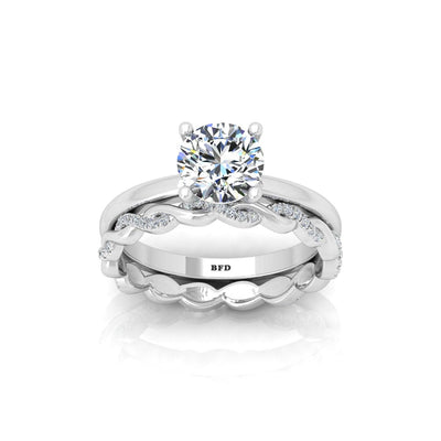 Certified Classic Round Diamond Solitaire Engagement Ring With Twisted Band 1.50Ct E/VS