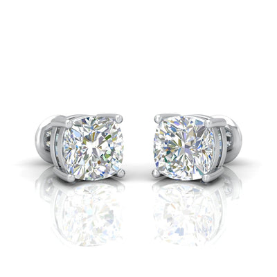 Clearance ! IGI Certified D-E/VS 2.00Ct Cushion Lab Diamond Stud Earrings In Platinum