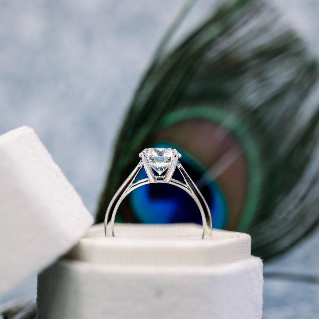 Last Piece ! IGI Certified 5.00Ct Huge Lab Grown Round Diamond Solitaire Engagement Ring in Platinum