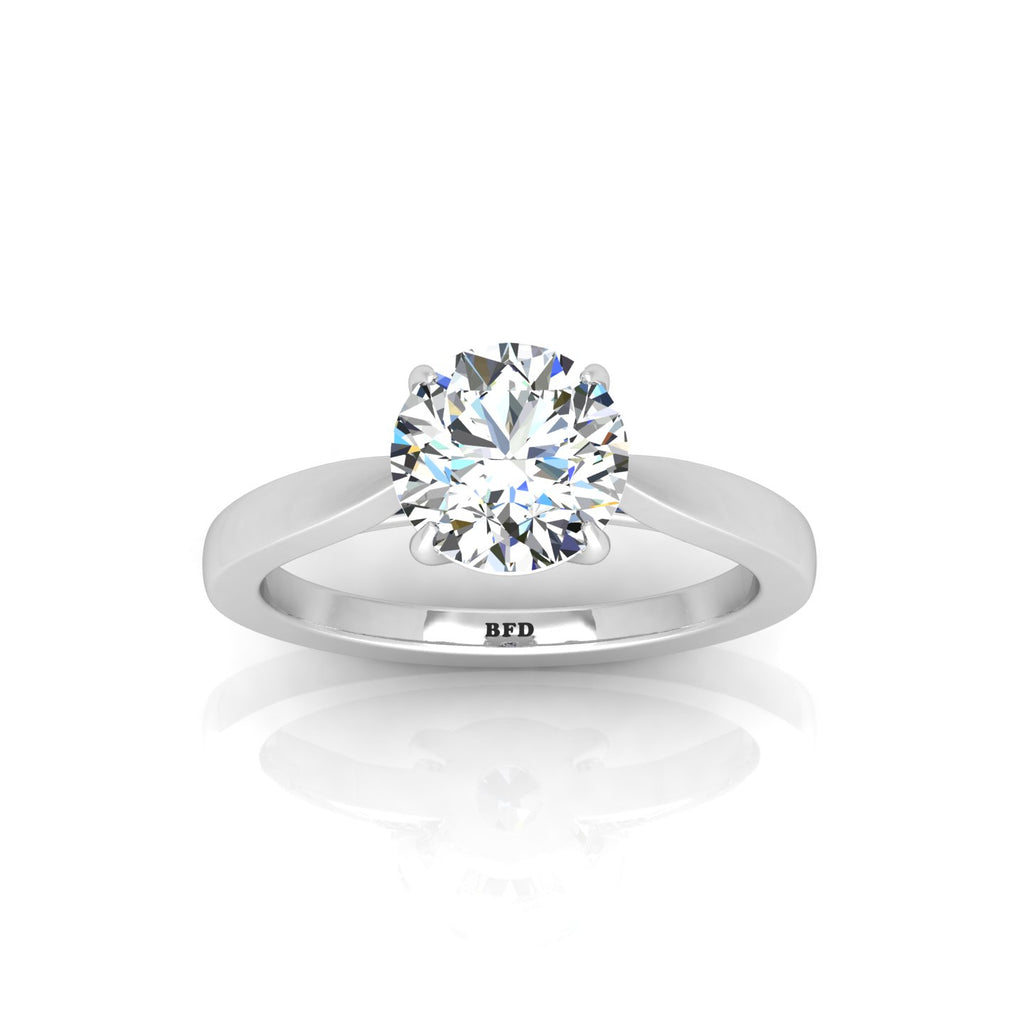 1.00 Carat D/VS Lab Round Diamond Solitaire Engagement Ring For Women