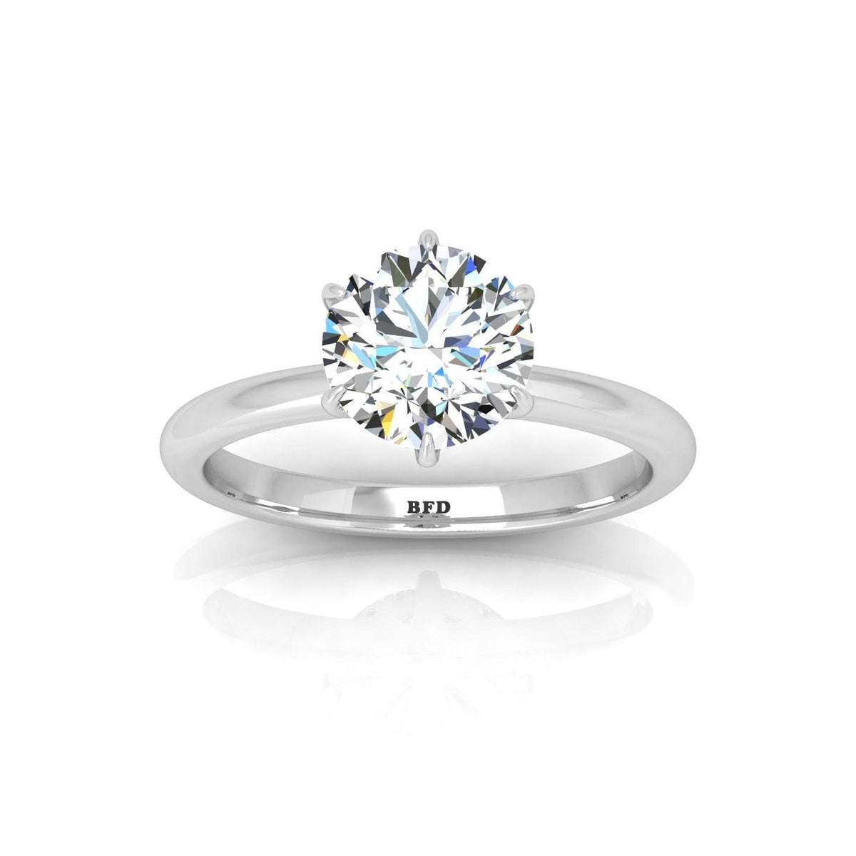Certified Classic Round Diamond Hidden Halo Engagement Ring