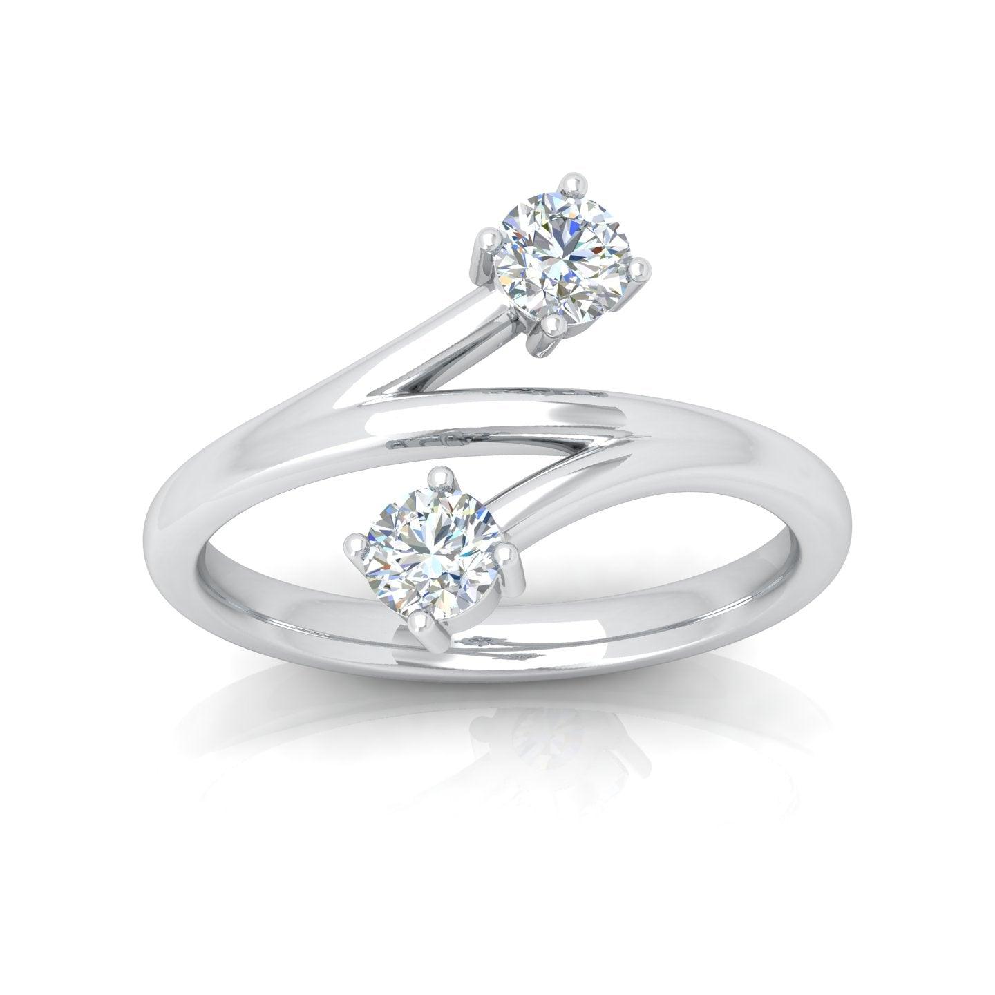 round diamond toi moi engagement ring