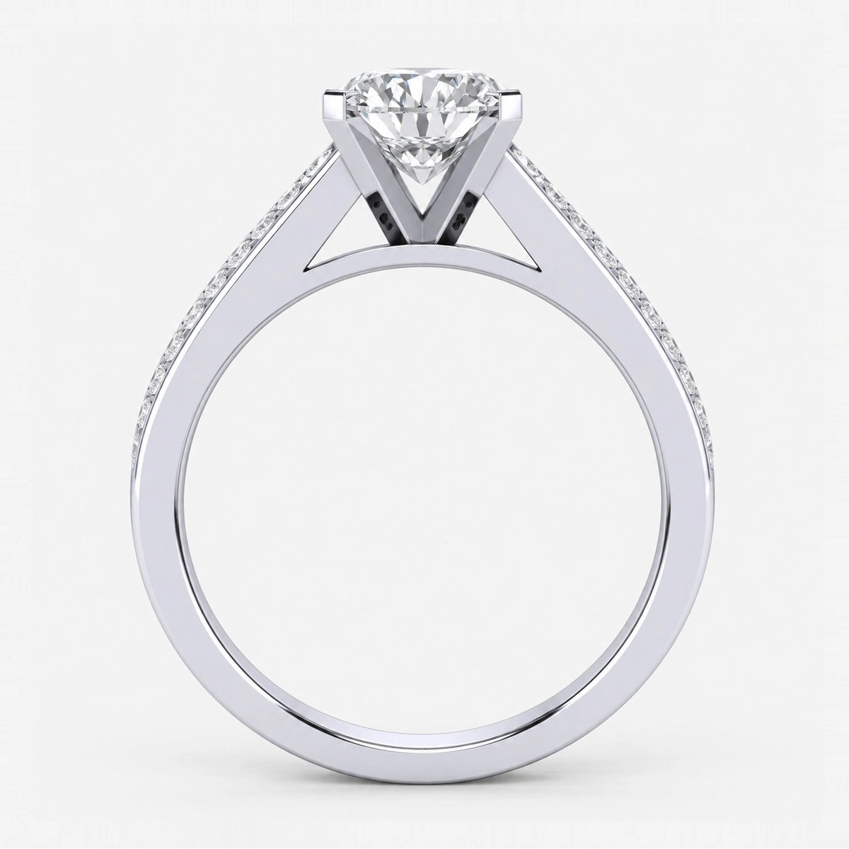 IGI Certified Lab Grown Channel Set Round Diamond Engagement Ring in Gold & Platinum – 1–5Ct