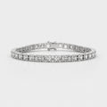 Asscher Lab-Grown Diamond Tennis Bracelet in Gold & Platinum (30ct)